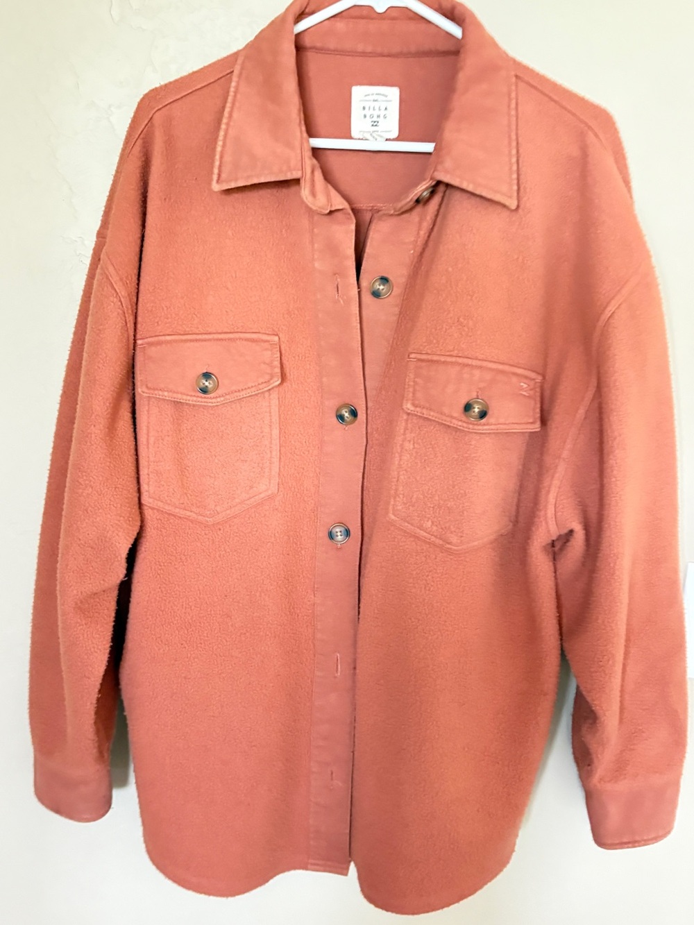 Billabong coral rust Utility Shirt Jacket M